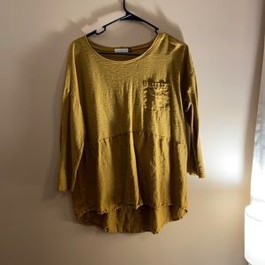 mustard yellow blouse